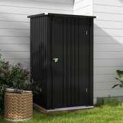 Rent to own Patiowell 3 x 3 FT Outdoor Storage Shed, Small Garden Tool Storage Shed with Sloping Roof and Single Lockable Door, Outdoor Shed for Backyard Garden Patio Lawn