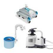 Rent to own Intex Pool Sand Filter Pump with Pool Vacuum and Wall Mount Pool Surface Skimmer