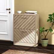 Rent to own AIEGLE Modern 2 Tier Entryway Shoe Cabinet Shoe Storage Cabinet Wood