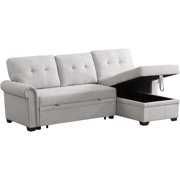 Rent to own Sleeper Sofas with Storage and Pulling Out Sofa Beds (Dark Gray  3 Seats)