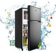 Rent to own WANAI 3.5 Cu ft Two Door Mini Fridge, Black