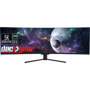Rent to own Deco Gear 49" Curved Ultrawide 5K Gaming Monitor, 32:9, 120 Hz, 101% NTSC 100% sRGB, Adjustable, Home Office and Entertainment Workstation
