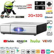 Rent to own Mini Android DLP Projector WiFi BT 3D 4K 8000 Lumens HDMI USB3.0 Native 1080P US