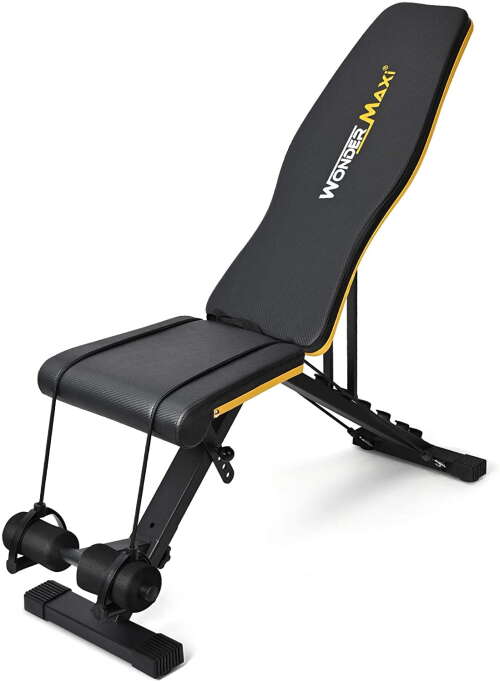 Rent to own Wonder Maxi Adjustable Weight Bench, Strength Training Bench for Full Body Exercise, Work Out Bench Equipment with Arm Resistance Bands