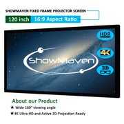 Rent to own Zimtown 120" 16:9 Fixed Frame Projector Screen Home Theatre HD 3D 4K Projection 105 x 59