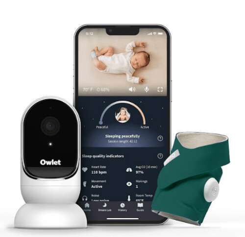Rent To Own - Owlet Dream Duo - Smart Portable Video Baby Monitor - Deep Sea Green