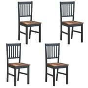 Rent to own Set of 4 Dining Chair Kitchen Black Spindle Back Side Chair with Solid Wooden Legs