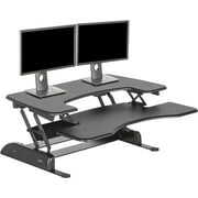 Rent to own Vari - Varidesk Pro Plus 36 - Dual Monitor Standing Desk Converter - Adjustable Desk Riser With 11 Height Settings - Stand Up Home Office Workstation - Rising Desk With Spring Loaded Lift (Black)