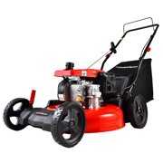 Rent to own PowerSmart 209CC Engine 21" 3-in-1 Gas Powered Push Lawn Mower DB2194PH with 8" Rear Wheel, Rear Bag, Side Discharge and Mulching