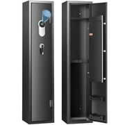 Rent to own BENTISM Gun Safe Rifle Safe with Fingerprint Lock for 5 Rifles and 4 Pistols Large Heavy-Duty Safe Gun Storage Security Cabinet with Removable Shelf, LED Light, Alarm System, Quick Access