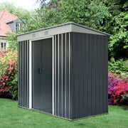 Rent to own Walmeck 7' x 4' Backyard Garden Tool Storage Shed with Lockable Door, 2 Air Vents & Steel Construction