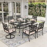 Rent to own Sophia & William 7-Piece Outdoor Patio Dining Set Cushioned Chairs and Table Furniture Set for 6