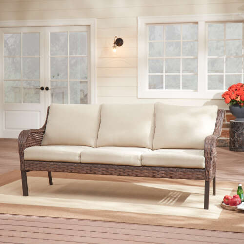 Rent to own Mainstays Tuscany Ridge Outdoor Sofa, Multiple Colors