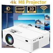 Rent to own WANFIRE WiFi Bluetooth 4K Projector, 5G 1080P Outdoor Movie Projectors, 5000 Lumens Portable Smart Mini Projector Compatible with iOS/Android/Win/TV Stick
