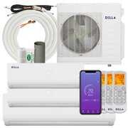Rent to own Della 36K BTU ODU Tri 3 Zone 9K 12K 24K BTU 20 SEER 208/230V Cools Up to 2450 Sq.Ft Wifi Energy Efficient Multi Zone Ductless Mini Split Air Conditioner Heat Pump Full Set with 16ft Installation Kits