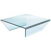 Rent to own Square Bent Glass Cocktail Table