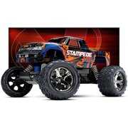 Rent to own Traxxas 360764ORNG Stampede VXL 1 to 10 Scale Monster Truck withTQi, Orange