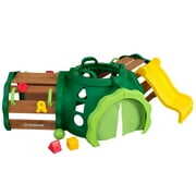 Rent to own KidKraft Hideout Hollow Toddler Climber with Slide and Peek-a-Book Flap