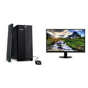 Rent to own Acer Aspire TC-1660-UA19 Desktop | 10th Gen Intel Core i5-10400 6-Core Processor | 12GB 2666MHz DDR4 | 512GB & SB220Q bi 21.5 Inches Full HD (1920 x 1080) IPS Ultra-Thin Zero Frame Monitor, Black