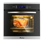 Rent to own Dalxo 24 in. Single Electric Wall Oven 12 Cooking Functions with Convection Touch Panel in Black