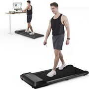 Rent to own YDZJY 2.5Hp Walking Pad, 35.5*15.5 Walking Area 2 in 1 Under Desk Treadmill,300lb Walking Treadmill with Remote Control and LED Display, Quiet, Compact & Small Treadmill for Home & Office(Black)
