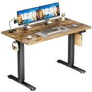 Rent to own Yoyomax Electric Standing Desk, Height Adjustable Desk, 48 x 24 Inches Ergonomic Stand up Desk with Memory Preset and T-Shaped Metal Bracket for Home Office