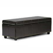 Rent to own Simpli Home Kingsley Large Storage Ottoman Bench