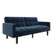 Rent to own DHP Hayden Convertible Sofa Sleeper Futon in Blue Microfiber