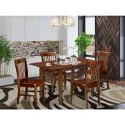 Rent to own NOFK5-MAH-W 5 Pc small Kitchen Table set- Table with a 12in leaf and 4 Dining Chairs