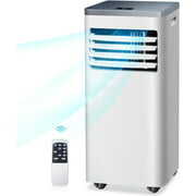 Rent to own AGLUCKY 5,000 BTU (8,000 BTU ASHARE) Portable Air Conditioner,3-in-1 Portable AC Unit for Room Up to 350 Sq.Ft, 2 Fan Speeds/Remote Control/24Hrs Timer/Installation Kit for Home/Office-White&Silve
