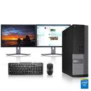 Rent to own Refurbished - Dell Optiplex Desktop Computer 3.2 GHz Core i5 Tower PC, 4GB, 1TB HDD, Windows 10 x64, 17" Dual Monitor , USB Mouse & Keyboard