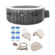 Rent to own Intex 28439E Greywood Deluxe 4 Person Inflatable Hot Tub Bubble Jet Spa Kit
