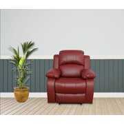 Rent to own Ainehome Living Room Recliner Chair, Modern Red Leather Reclining Chair