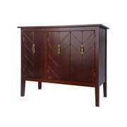 Rent to own ENYOPRO Sideboard Buffet Table, Vintage Buffet Cabinet with Storage, Adjustable Shelf Wood Console Table, 3 Doors Small Hallway Entry Table, 37" Brown Accent Cabinets for Living Room, Bedroom, JA1564