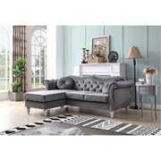 Rent to own Glory Furniture Hollywood G0660B-SC Sofa Chaise , DARK GRAY