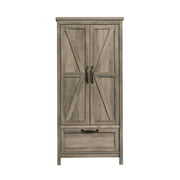Rent to own Better Homes & Gardens Modern Farmhouse Armoire, Rustic Gray Finish