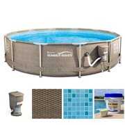 Rent to own Summer Waves 12ft x 30in Round Frame Above Ground Swimming Pool Set