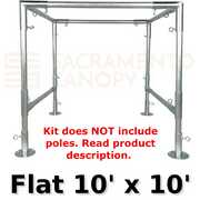 Rent to own Flat Roof Canopy Fittings Kits (10' Wide)  DIY Greenhouse, RV & Boat Carport, Shelter, Shade Structure, Vendor Booth, Tent, Steel Frame EMT Connector Parts, 1"