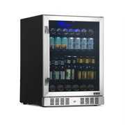 Rent to own NewAir 24 Built-in or Freestanding 177 Can Beverage Fridgein Stainless Steel with Precision Digital Thermostat, Adjustable Shelves, and Triple-Pane Glass