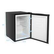 Rent to own Lowestbest 2.1 CU.FT Single Door Vertical Freezer, Stainless Steel Refrigerators, Black