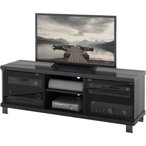 Rent to own CorLiving Holland TV Stand, for TVs up to 75" - Ravenwood Black