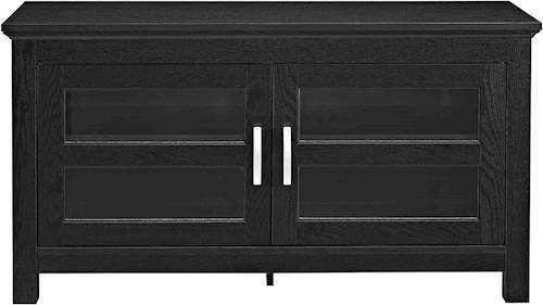 Rent to own Walker Edison - Double Door TV Stand for Most Flat-Panel TV's up to 48" - Black