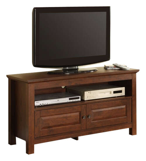 Rent to own Walker Edison - Sound Bar TV Stand for Most Flat-Panel TV's up to 48" - Brown