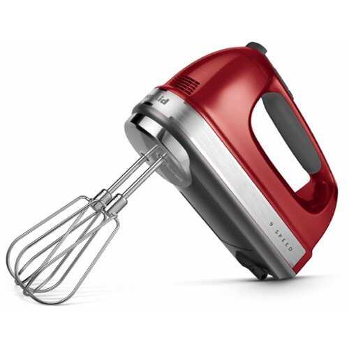 Rent to own KitchenAid - 9-Speed Hand Mixer with Turbo Beater II Accessories in Candy Apple - Red