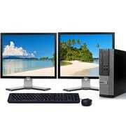 Rent to own Dell Optiplex 390 Desktop PC Tower System Intel 3.1GHz Processor 8GB Ram 1TB Hard Drive DVDRW Windows 10 Professional with 19" Dual Screen Dell LCD's -Refurbished Computer