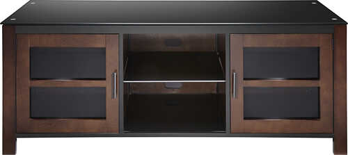 Rent to own Insignia™ - TV Stand for Most Flat-Panel TVs Up to 70" - Black/Brown