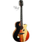 Rent to own Luna Vista Wolf Tropical Wood Guitar, Natural, VWOLF