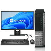 Rent to own Dell OptiPlex 7010 SFF Desktop Computer, Intel Core i7, 16GB RAM, 512SSD HD, DVD, Wi-Fi with a 19" LCD Monitor, Windows 11 Used - Like New