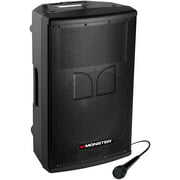 Rent to own Monster PAX-500 All-in-Portable-PA System, 500 Watts, Wired Microphone Included, Connect Wirelessly