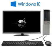 Rent to own Dell Optiplex Dual Monitor Desktop Computer with Intel Core i5 Processor 16GB RAM 1TB HD 300Mps Wifi DVD Windows 10 Pro and 2x 17" LCD Monitor's - Used PC with 1 Year Warranty